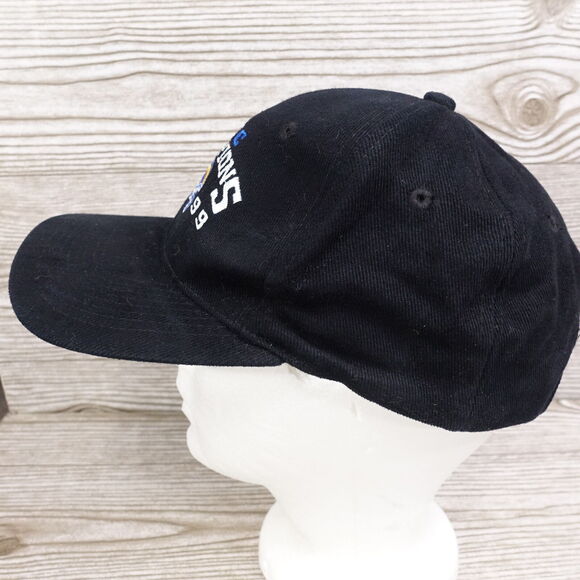 VINTAGE ST LOUIS RAMS NFC CHAMPIONS 1999 90s FOOTBALL HAT CAP BLACK - Picture 4 of 12